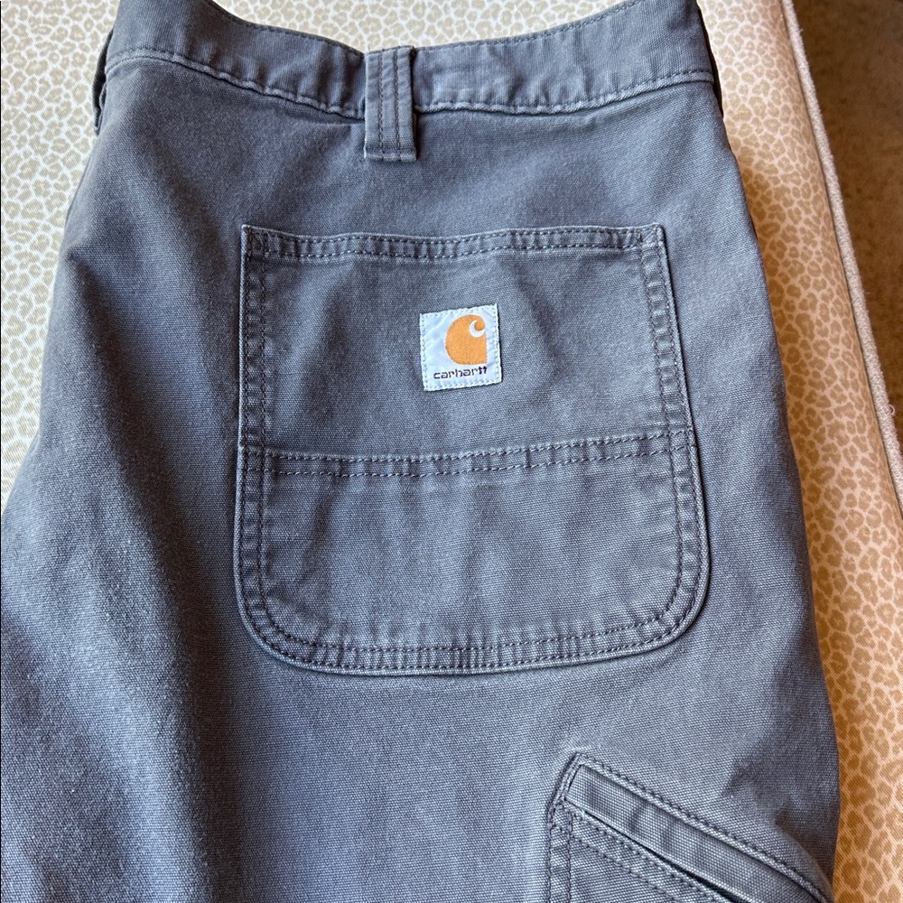 Carhartt Rugged Flex Relaxed Fit Canvas Work Pant  Gray 5 Pocket size 40x32